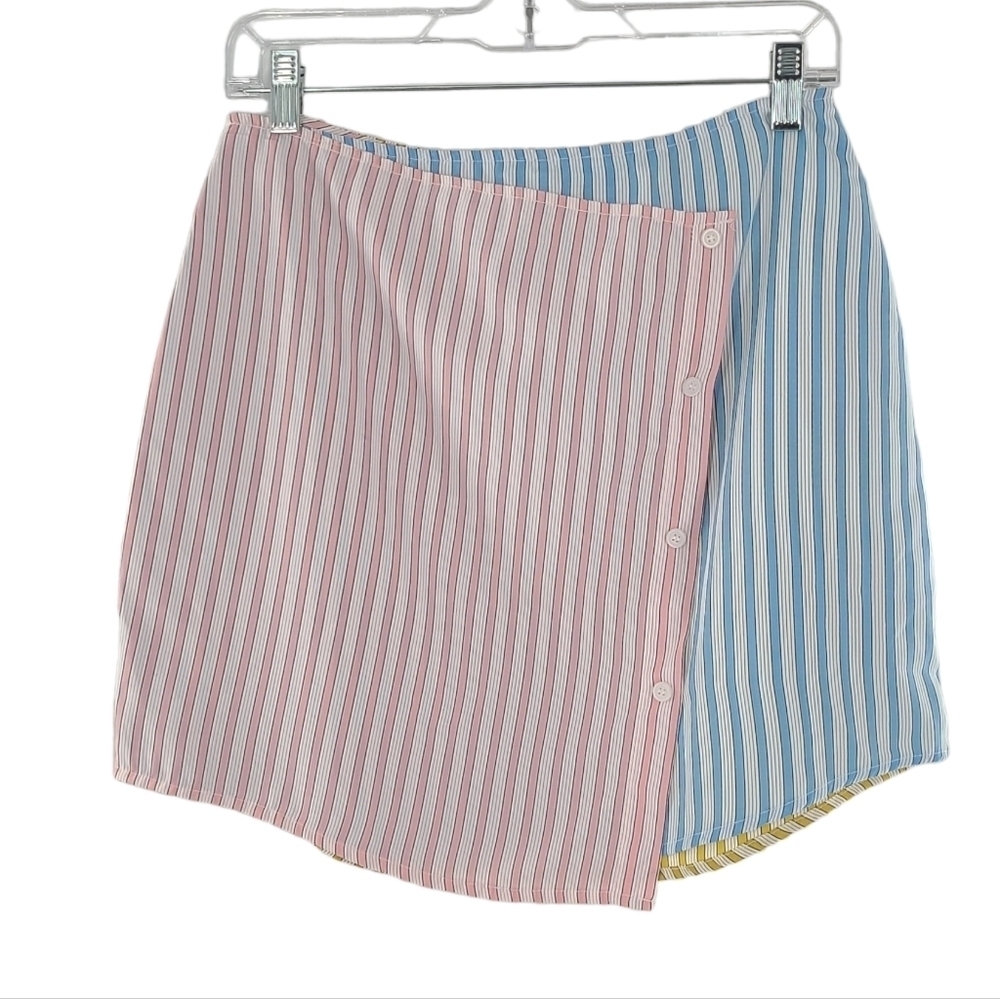 Pretty Garbage Skirt Color Block‎ Mini Skirt.Size 10 New with tags